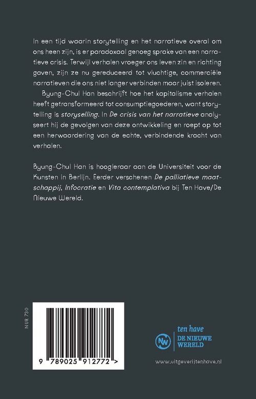 De crisis van het narratieve