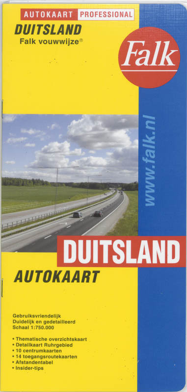 Falk autokaart Duitsland professional recente uitgave, editie 2015-2017