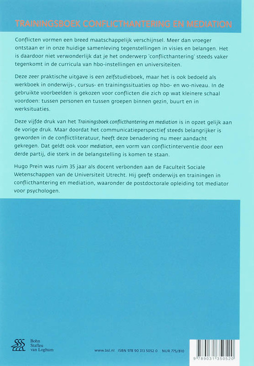 Trainingsboek conflicthantering en mediation