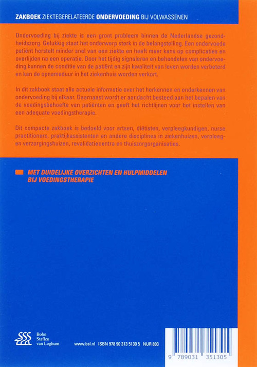 Zakboek ziektegerelateerde ondervoeding bij volwassenen