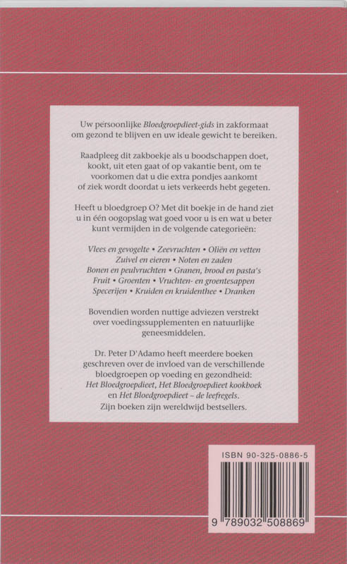 Bloedgroep O zakboekje