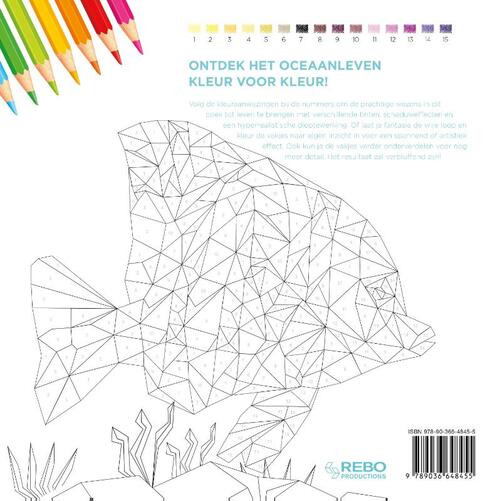 Oceaanleven - Kleuren op nummer