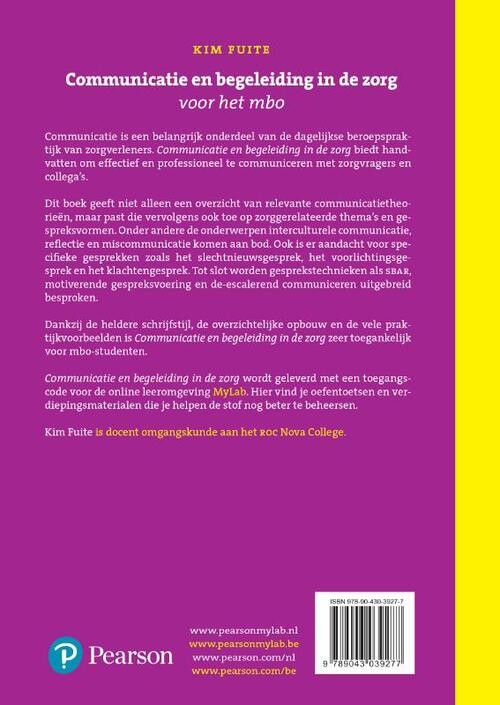 Communicatie en begeleiding in de zorg met MyLab NL toegangscode