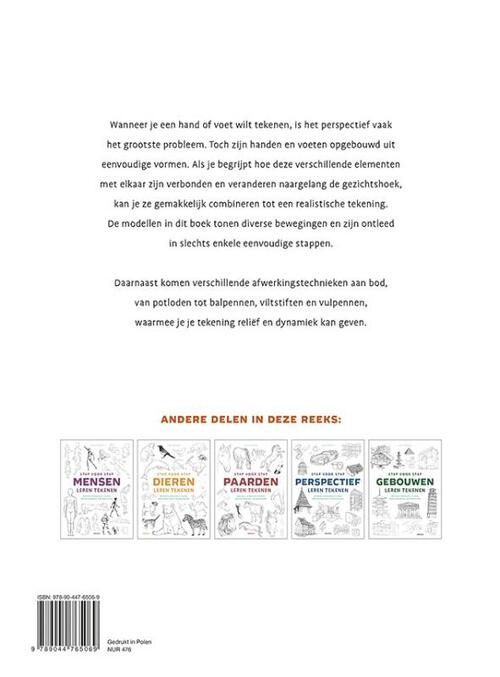 Stap voor stap handen en voeten leren tekenen