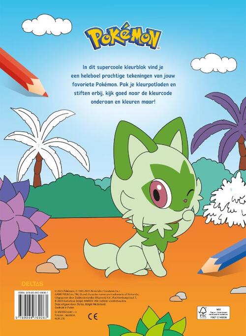 Pokémon Kleuren op nummer