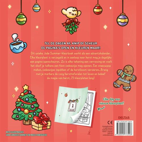 Cozy Christmas Adventskalender om in te kleuren