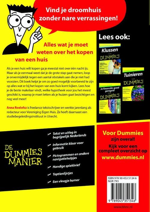Een huis kopen voor Dummies, 2e editie, Anna | Boek | 9789045351346 | ReadShop