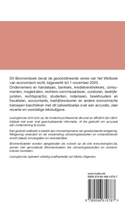 Wetboek van economisch recht (Bronnenboek)