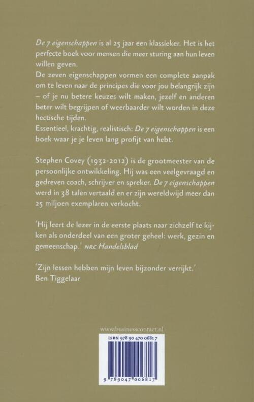 De zeven eigenschappen voor succes in je leven