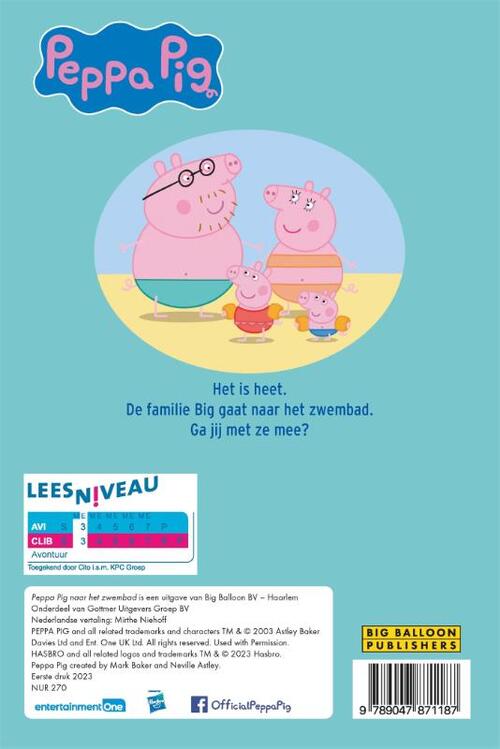 Peppa Pig, naar het zwembad