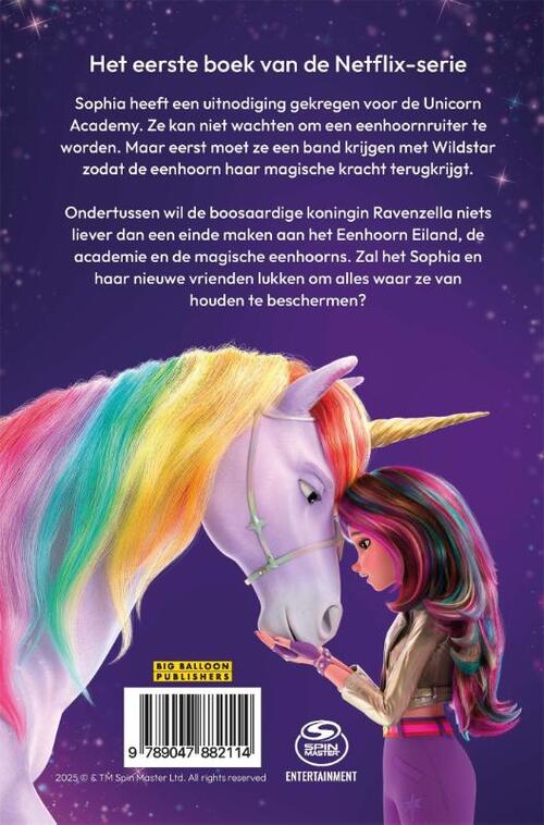 Sophia's uitnodiging voor Unicorn Academy