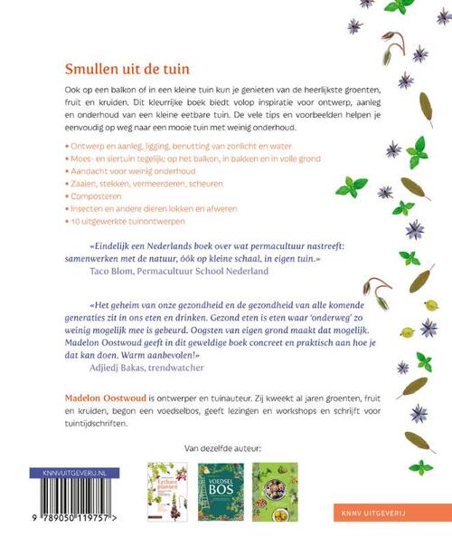 Een kleine eetbare tuin met vaste planten