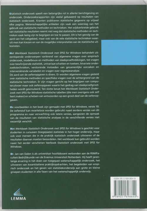 Statistisch onderzoek met SPSS for Windows
