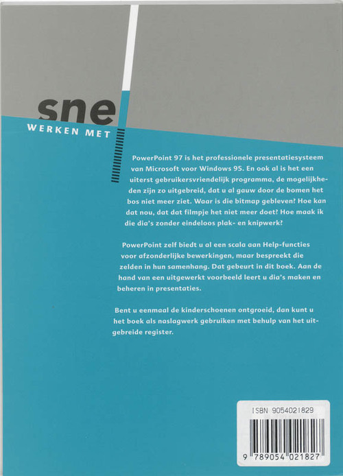 Snel werken met PowerPoint 7 NL-versie voor Windows 95
