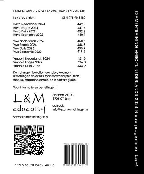 Examentraining Vmbo-tl Nederlands