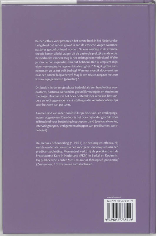 Beroepsethiek voor pastores