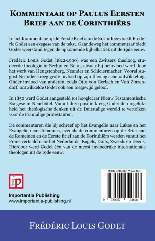 Kommentaar op Paulus Eersten Brief aan de Corinthiërs