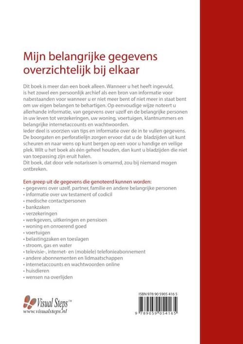 Mijn belangrijke gegevens overzichtelijk bij elkaar