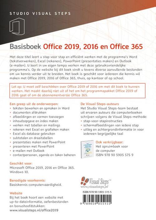 Basisboek Office 2019, 2016 en Office 365