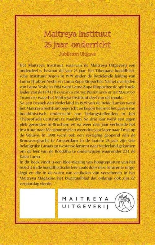 Maitreya Instituut 25 jaar onderricht