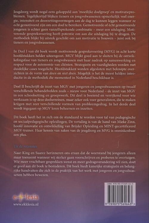 Motiverende gespreksvoering met jongeren en jongvolwassenen