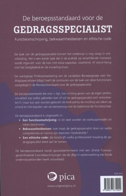 Beroepsstandaard voor de gedragsspecialist