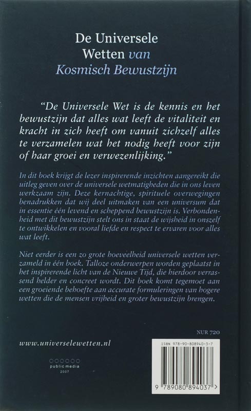 De universele wetten van kosmisch bewustzijn