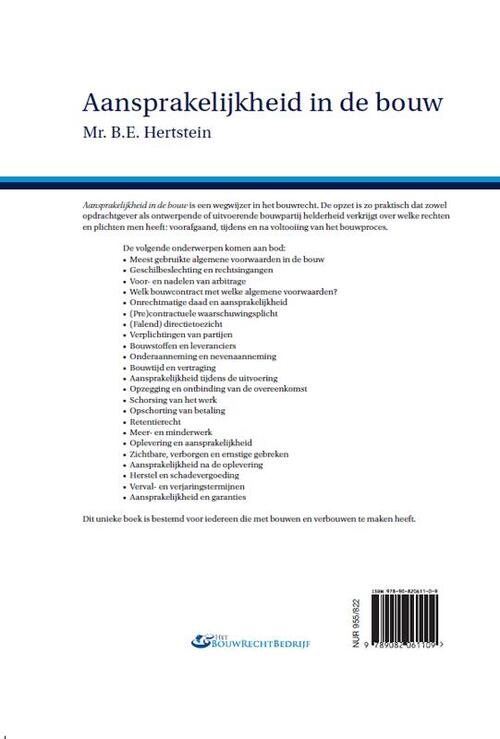 Aansprakelijkheid in de bouw