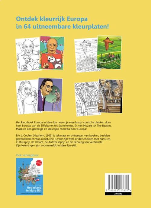 Europa in klare lijn kleurboek