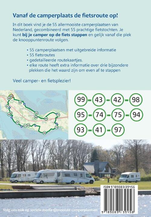 55 camperplaatsen & fietsroutes in Nederland