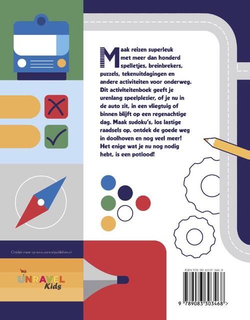 Het spellen voor onderweg vakantie-activiteitenboek