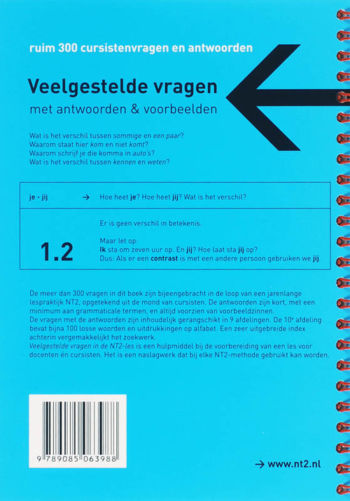 Veelgestelde vragen in de NT2-les