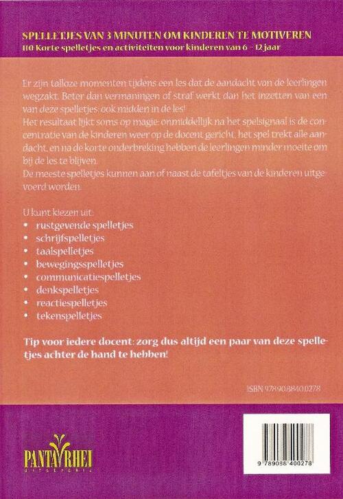 Spelletjes van 3 minuten om kinderen te motiveren