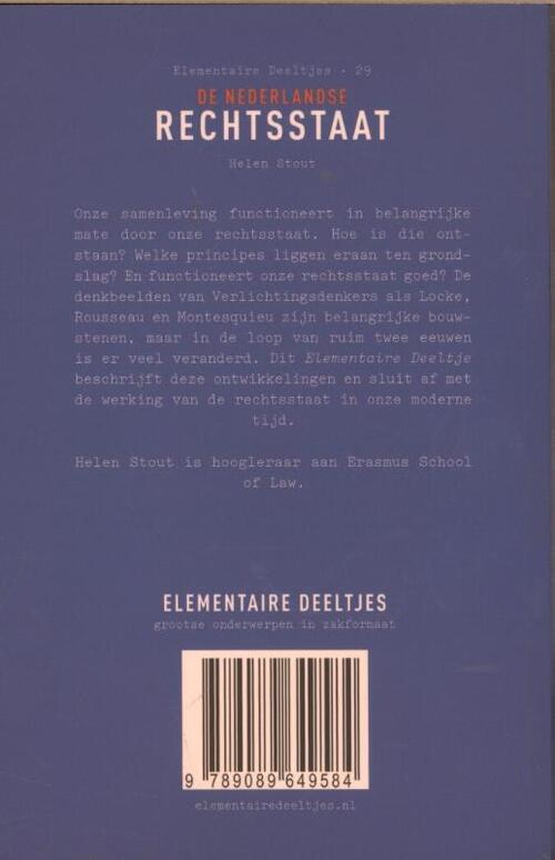 Elementaire Deeltjes De Nederlandse rechtsstaat
