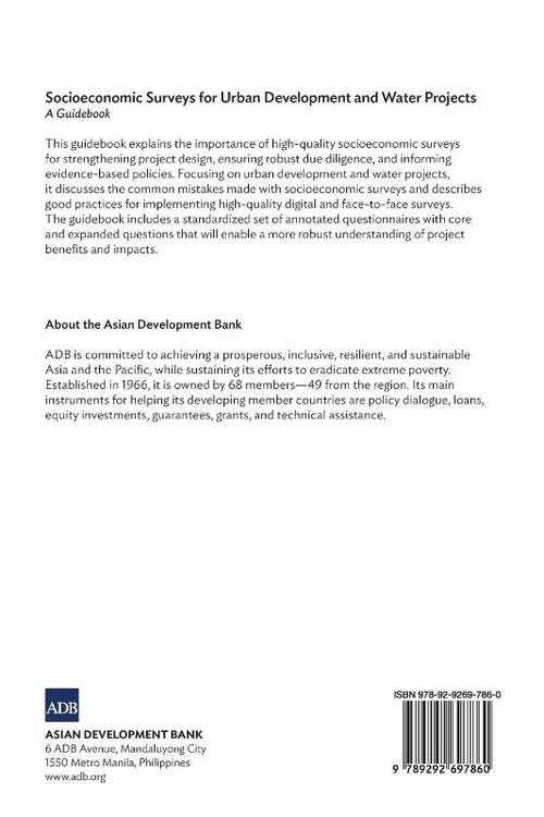 Socioeconomic Surveys for Urban Development and Water Projects
