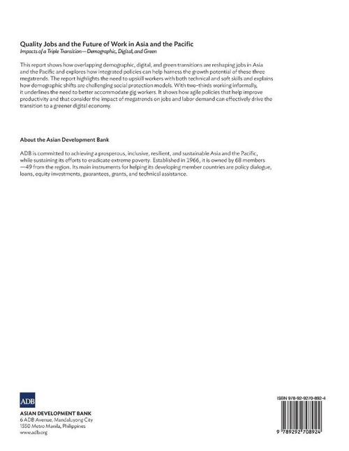 Quality Jobs and the Future of Work in Asia and the Pacific