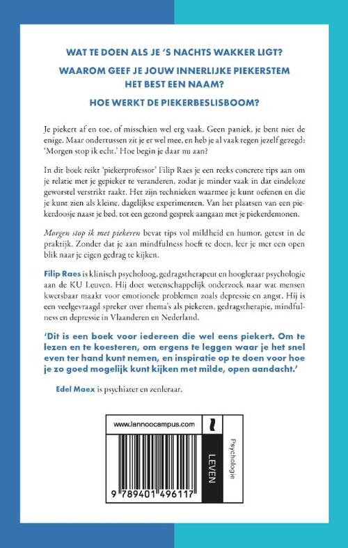 Morgen stop ik met piekeren