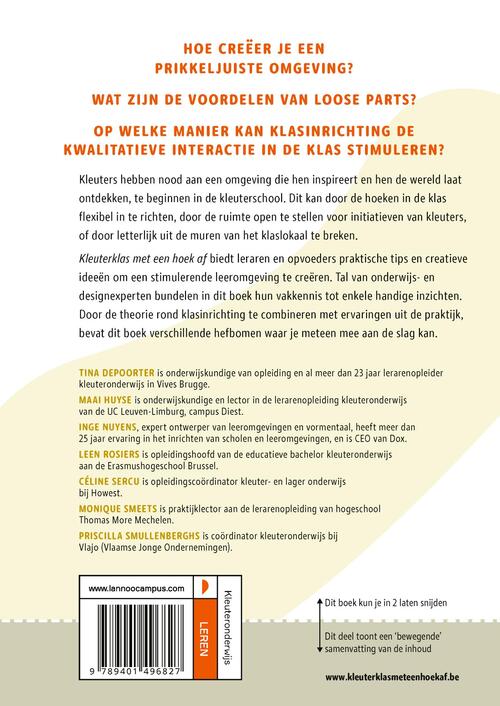 Kleuterklas met een hoek af