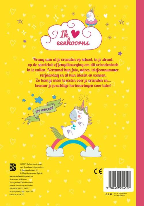 Vriendenboek Eenhoorns