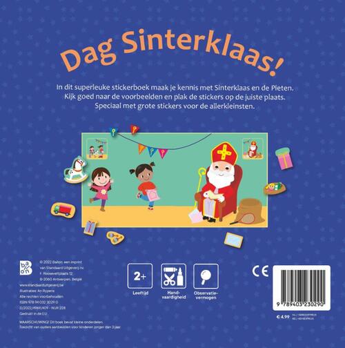 Dag Sinterklaas: stickerboek voor de kleintjes