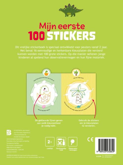 Mijn eerste 100 stickers: dino's