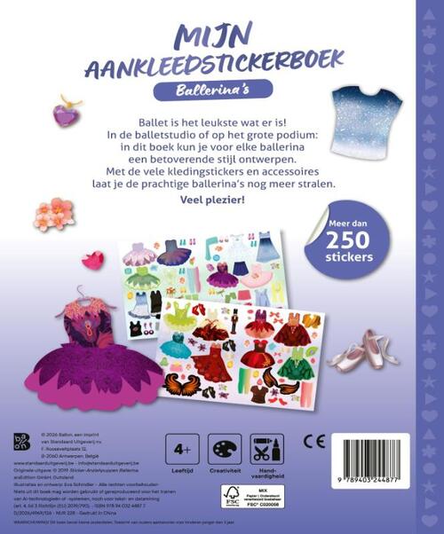 Mijn aankleedstickerboek: Ballerina's