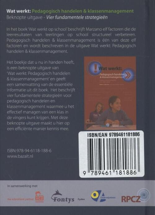Beknopte uitgave wat werkt: pedagogisch handelen en klassenmanagement