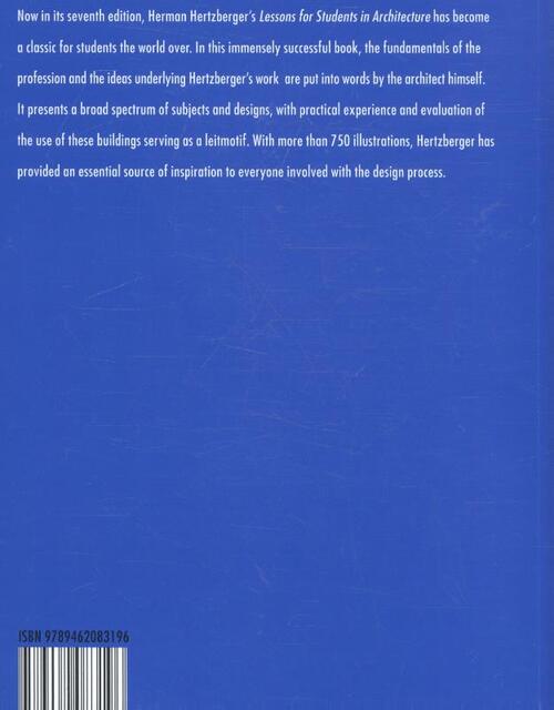 Lessons for students in architecture