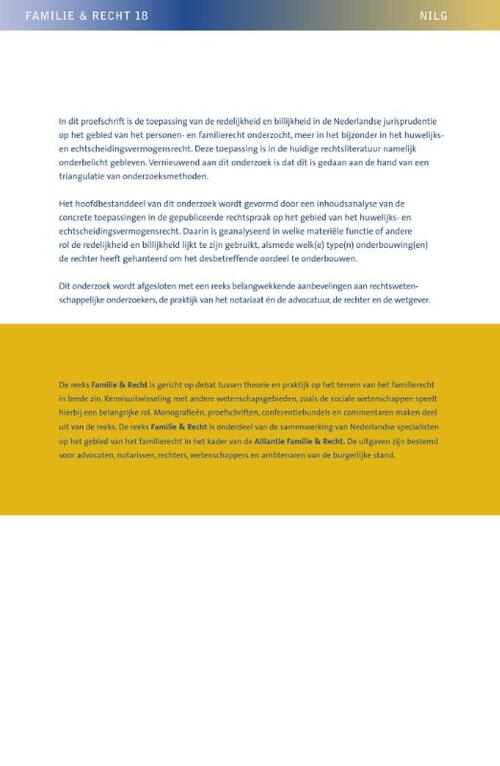 Redelijkheid en billijkheid in het personen- en familierecht, meer in het bijzonder in het huwelijks- en echtscheidingsvermogensrecht