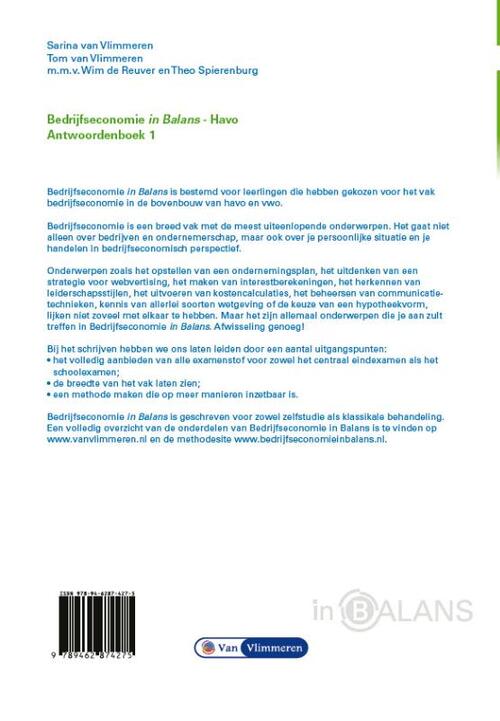 Bedrijfseconomie in Balans