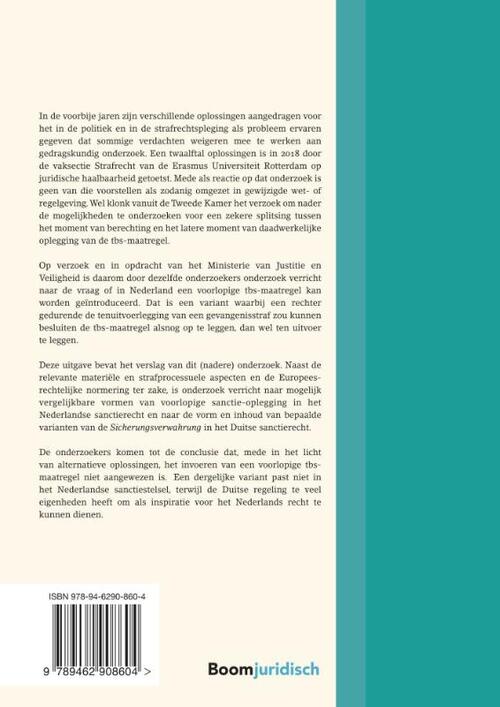 Voorlopige tbs-oplegging als bijdrage aan de oplossing van de weigeraarsproblematiek