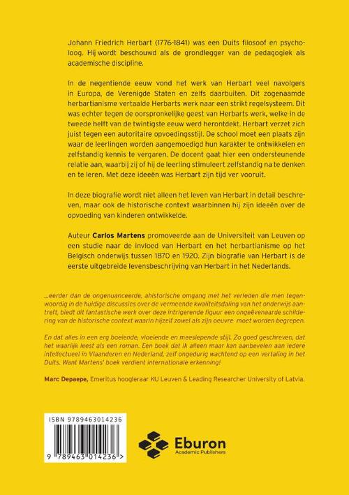 Johann Friedrich Herbart, grondlegger van de pedagogiek