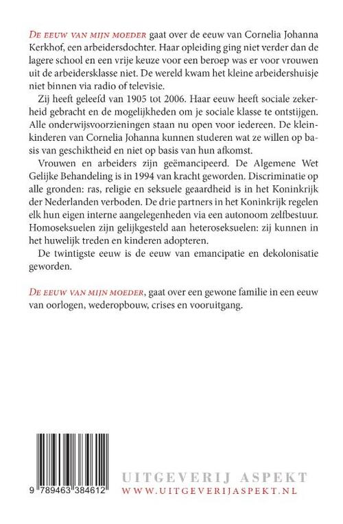 De eeuw van mijn moeder - grootletterboek