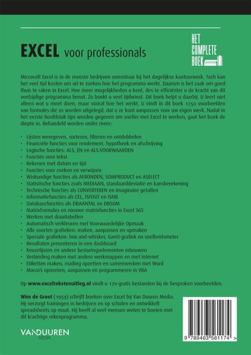 Het complete boek Excel voor professionals, 4e editie